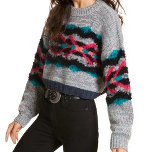 Free People I Heart You Cropped Pullover Sweater